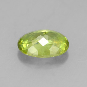 Sfene naturale verde da 0,88 ct, taglio ovale, VS