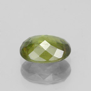 Sfene Verde dorato naturale da 1.52 ct, Taglio ovale, VS-SI