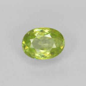 Sfene naturale verde da 0,85 ct, taglio ovale, VS