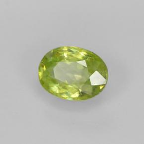 Sfene naturale verde da 0,85 ct, taglio ovale, VS