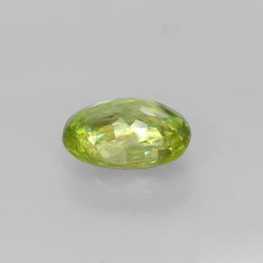 Sfene naturale verde da 0,85 ct, taglio ovale, VS