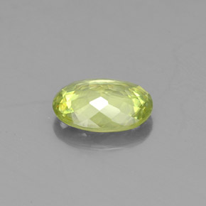 Sfene naturale verde da 0,81 ct, taglio ovale, VS