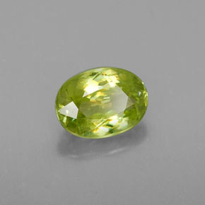 Sfene naturale verde da 1,05 ct, taglio ovale, VS