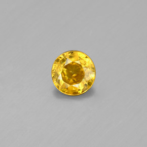Sfene Giallo oro naturale da 0.48 ct, Taglio rotondo, SI
