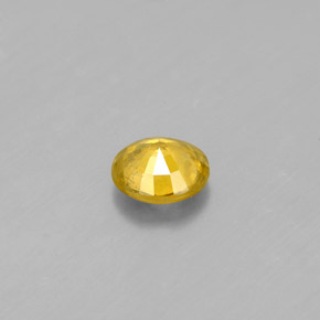 Sfene Giallo oro naturale da 0.48 ct, Taglio rotondo, SI