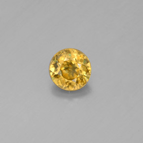 Sfene naturale giallo da 0,55 ct, taglio rotondo, SI