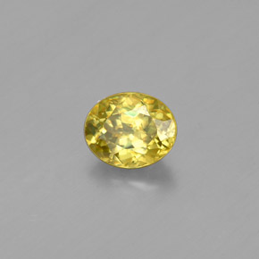 Sfene Giallo verdastro naturale da 0.61 ct, Taglio ovale, VS
