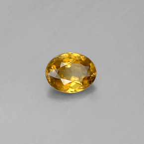 Sfene naturale giallo da 0,53 ct, taglio ovale, VVS-VS