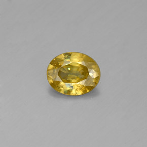 Sfene naturale giallo da 0,54 ct, taglio ovale, SI
