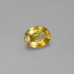 Sfene naturale giallo da 0,54 ct, taglio ovale, SI
