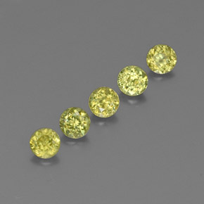 Sfene naturale verde da 1,24 ct, taglio rotondo, VS-SI