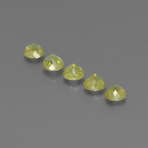 Sfene naturale verde da 1,24 ct, taglio rotondo, VS-SI