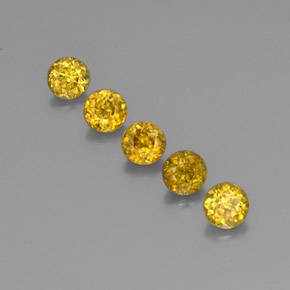 Sfene naturale giallo da 1,75 ct, taglio rotondo, VS-SI