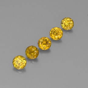 Sfene naturale giallo da 1,75 ct, taglio rotondo, VS-SI