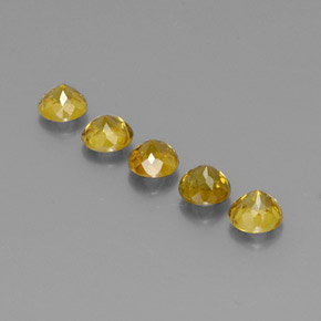 Sfene naturale giallo da 1,75 ct, taglio rotondo, VS-SI