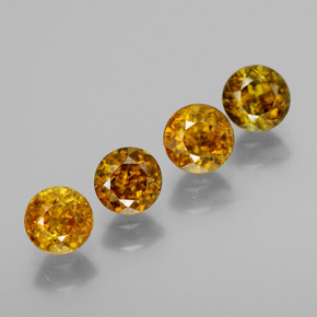 Sfene naturale verde da 1,71 ct, taglio rotondo, SI