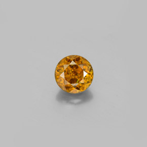 Sfene naturale giallo da 0,77 ct, taglio rotondo, VS