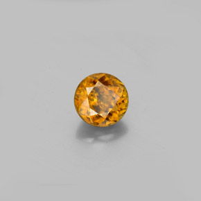 Sfene naturale giallo da 0,77 ct, taglio rotondo, VS