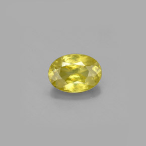 Sfene naturale oro da 0,92 ct, taglio ovale, VS-SI