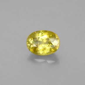 Sfene naturale giallo da 1,16 ct, taglio ovale, VS-SI