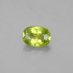 Sfene naturale verde da 1,10 ct, taglio ovale, VS-SI