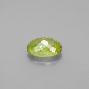 Sfene naturale verde da 1,10 ct, taglio ovale, VS-SI