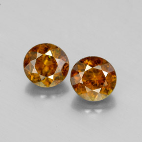 Sfene naturale arancione da  ct, taglio rotondo, VS-SI