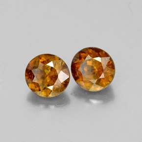 Sfene naturale arancione da  ct, taglio rotondo, VS-SI