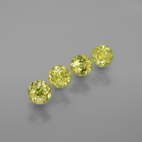 Sfene naturale verde da 1,40 ct, taglio rotondo, VS-SI