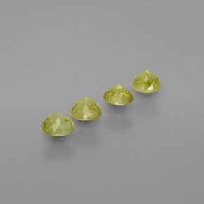 Sfene naturale verde da 1,40 ct, taglio rotondo, VS-SI