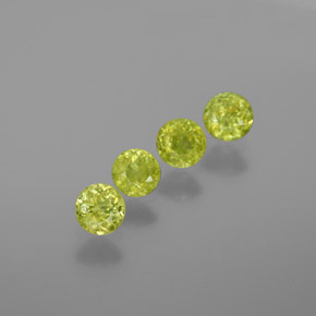 Sfene naturale verde da 1,21 ct, taglio rotondo, VS-SI