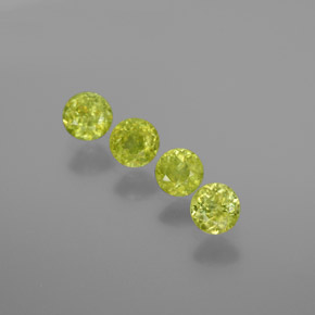 Sfene naturale verde da 1,21 ct, taglio rotondo, VS-SI