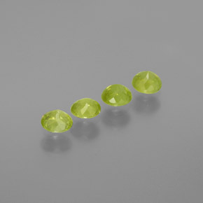 Sfene naturale verde da 1,21 ct, taglio rotondo, VS-SI