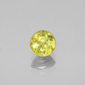 Sfene naturale verde da 0,93 ct, taglio rotondo, VS-SI