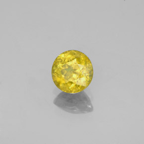 Sfene naturale verde da 0,80 ct, taglio rotondo, SI