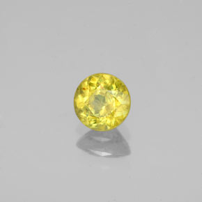 Sfene Verde dorato naturale da 0.67 ct, Taglio rotondo, SI