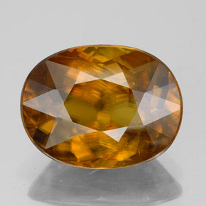 Sfene naturale arancione da 4,70 ct, taglio ovale, VS-SI