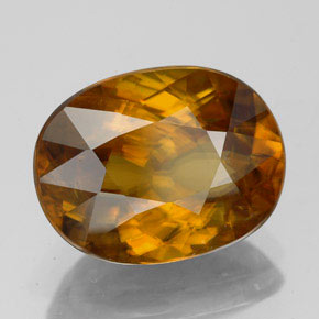 Sfene naturale arancione da 4,70 ct, taglio ovale, VS-SI