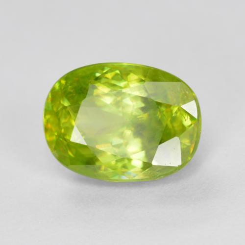 Sfene naturale giallo da 1,97 ct, taglio ovale, SI
