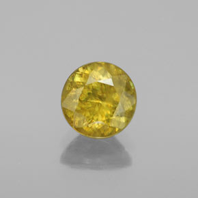 Sfene Oro verdastro naturale da 1.41 ct, Taglio rotondo, SI
