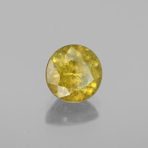 Sfene Oro verdastro naturale da 1.41 ct, Taglio rotondo, SI