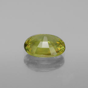 Sfene naturale verde da 1,60 ct, taglio ovale, VVS-VS