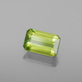 Sfene naturale verde da 1,08 ct, taglio smeraldo, VS