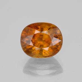 Sfene naturale giallo da 4,56 ct, taglio ovale, SI
