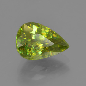 Sfene Verde dorato naturale da 1.90 ct, Forma a pera, VS