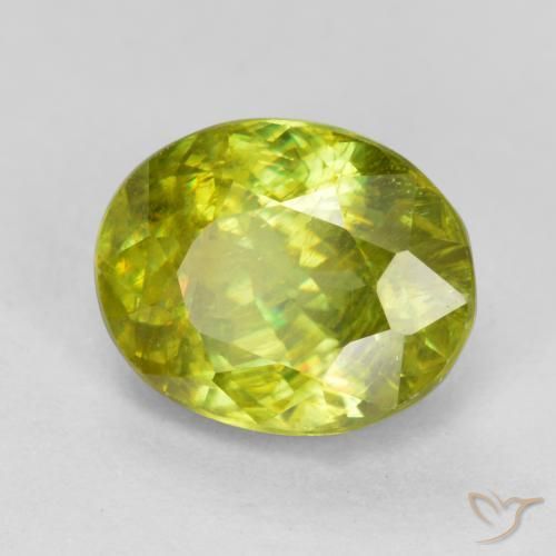 Sfene Giallo verde naturale da 1.74 ct, Ovale, SI