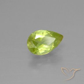 Sfene Giallo chiaro naturale da 1.25 ct, Forma a pera, VS-SI