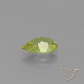 Sfene Giallo chiaro naturale da 1.25 ct, Forma a pera, VS-SI