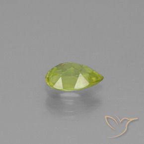 Sfene Limone giallo naturale da 0.84 ct, Forma a pera, VS