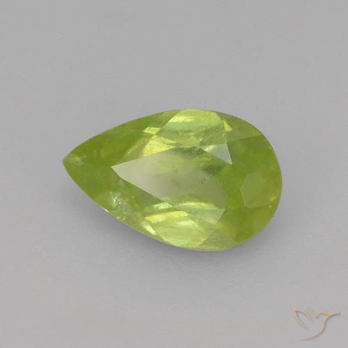 Sfene Giallo chiaro naturale da 0.75 ct, Forma a pera, VS-SI
